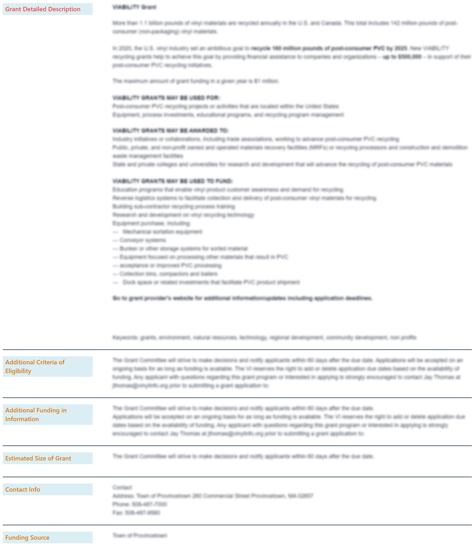 Grant Portal - Music Funding Eligibility & Constraints for Special Needs 13835